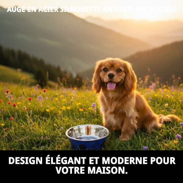 Bol anti-dérapant en acier inoxydable 10 cm | Moly