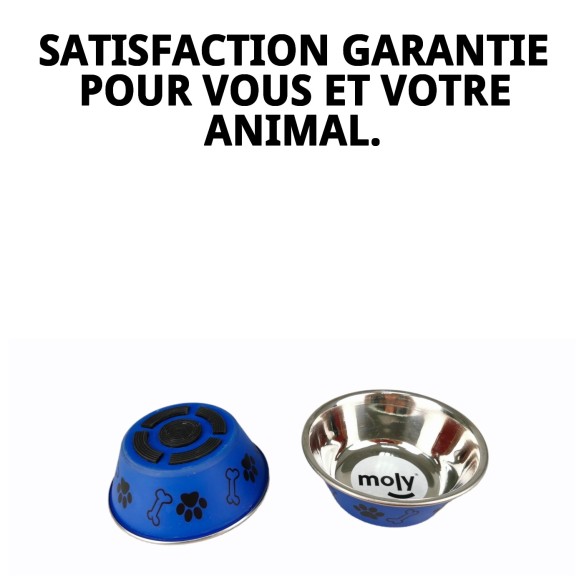 Bol anti-dérapant en acier inoxydable 10 cm | Moly