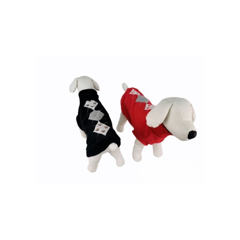 Pull design losanges 45 cm pour votre animal de compagnie élégant et confortable.