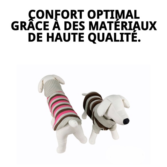 Jersey à Rayures 45cm pour Animaux avec Style
