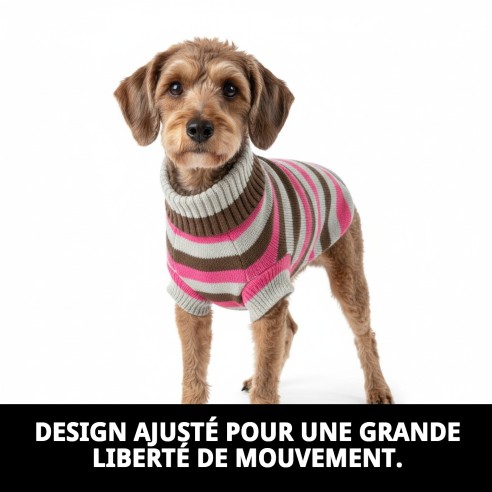 Jersey à Rayures 45cm pour Animaux avec Style