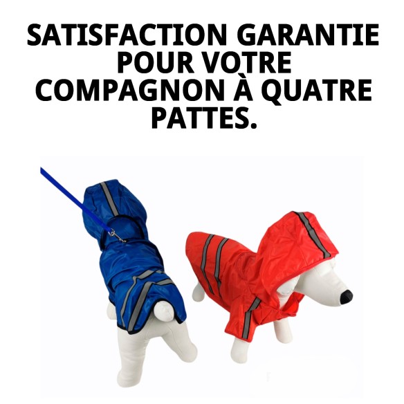 Imperméable réfléchissant avec capuche pour animaux de compagnie 45 cm