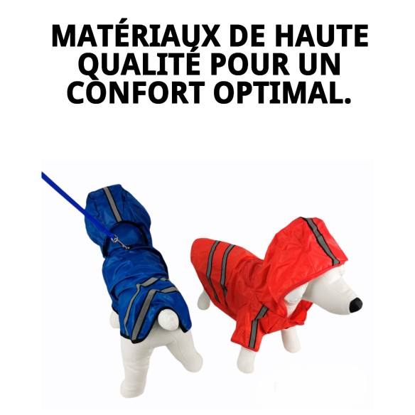 Imperméable Réfléchissant avec Capuche pour Chiens 25cm