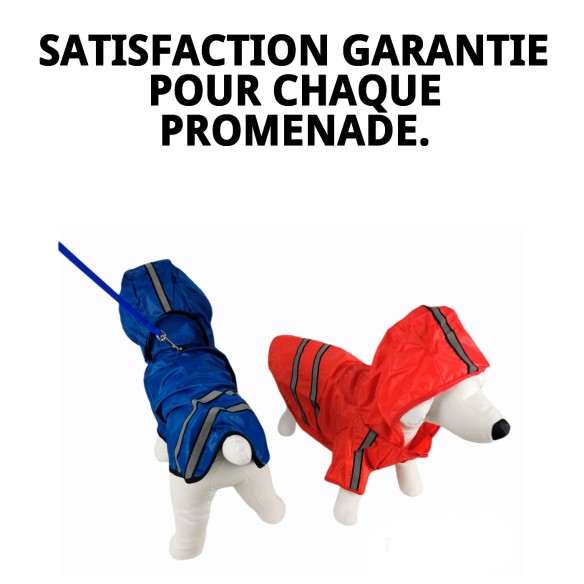 Imperméable Réfléchissant avec Capuche pour Chiens 25cm