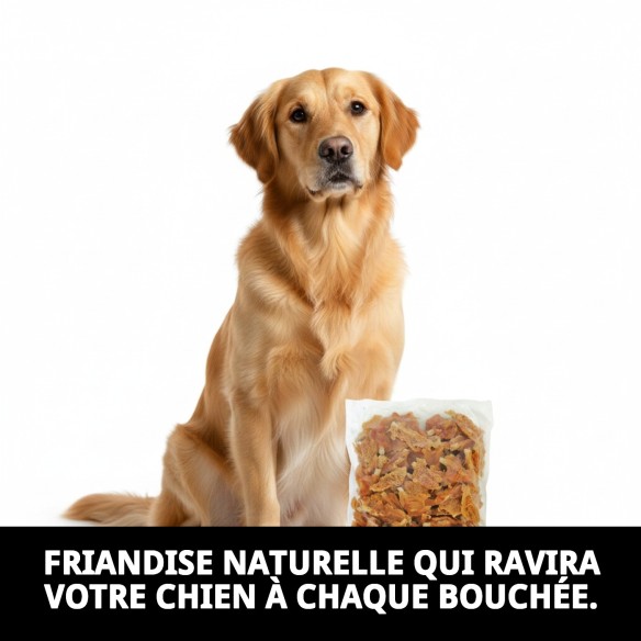 Bâton de Poulet Naturel Déshydraté 1kg pour Chiens