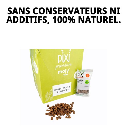 Exposant de snacks premium au foie pour chiens 50 sachets