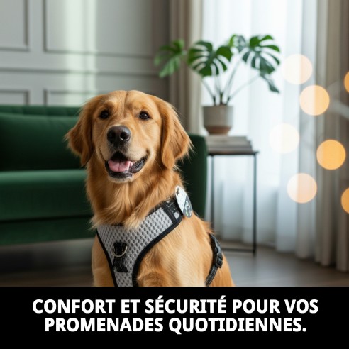 Harnais en nylon New Confort 40-52 cm pour votre animal de compagnie.