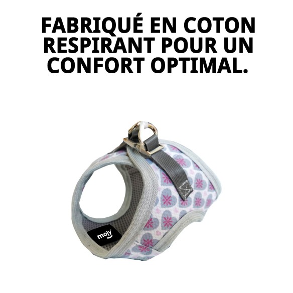Gilet 3D Cœurs T-XXXS : Confort et Style pour Animaux de Compagnie