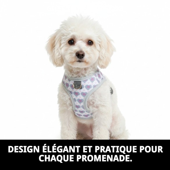 Gilet 3D Cœurs T-XXXS : Confort et Style pour Animaux de Compagnie
