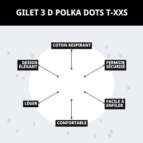 Gilet 3D Topitos T-XXS : Confort et Style pour Animaux de Compagnie