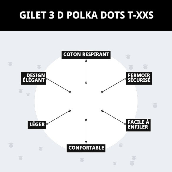 Gilet 3D Topitos T-XXS : Confort et Style pour Animaux de Compagnie