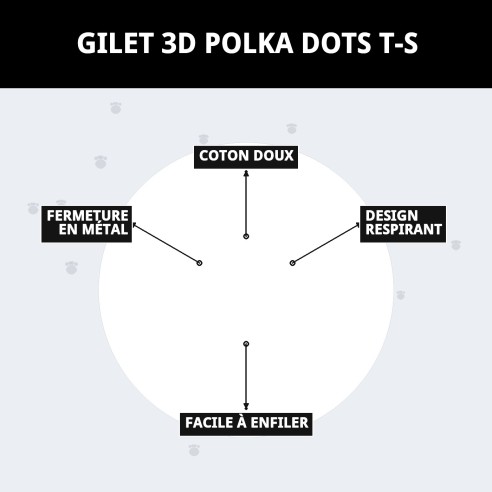 Gilet 3D Topitos T-S : Confort et Style pour votre Animal de Compagnie