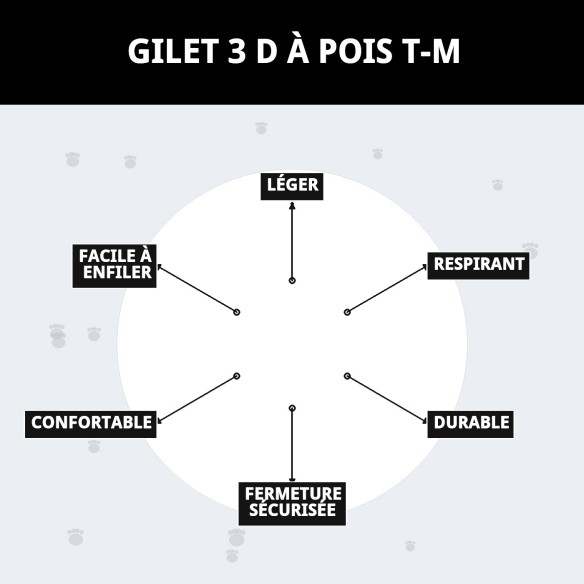 Gilet 3D Topitos T-M : Confort et Style pour votre Animal de Compagnie