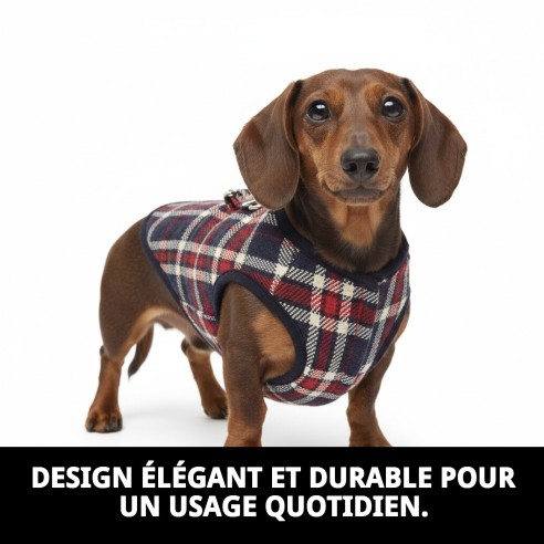 Gilet 3D Écossais T-XXXS : Confort et Style pour Animaux de Compagnie