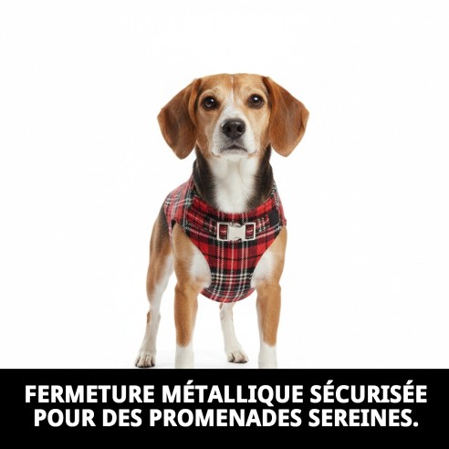 Gilet 3D Écossais T-XS : Confort et Style pour votre Animal de Compagnie