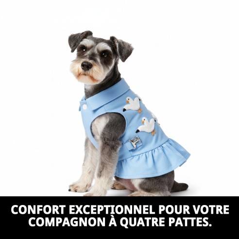 Gilet 3D Cenefas Gaviotas T-XS : Confort et Style pour Animaux de Compagnie