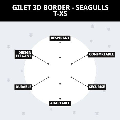 Gilet 3D Cenefas Gaviotas T-XS : Confort et Style pour Animaux de Compagnie