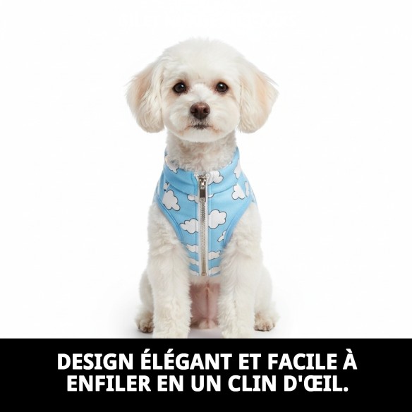 Gilet 3D Nuages T-XXXS : Confort et Style pour votre Animal de Compagnie