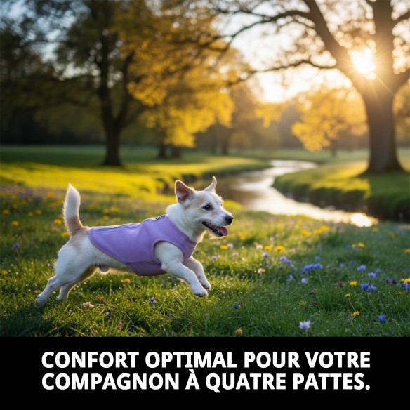 Gilet 3D Moly Lilas T-XXXS : Confort et Style pour Animaux de Compagnie