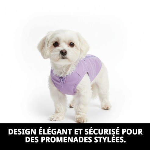 Gilet 3D Moly Lilas T-XXXS : Confort et Style pour Animaux de Compagnie