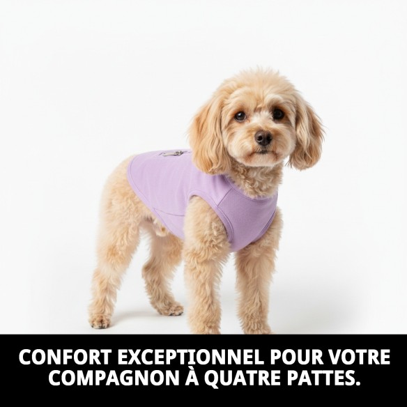 Gilet 3D Moly Lilas T-XS : Confort et Style pour Animaux de Compagnie