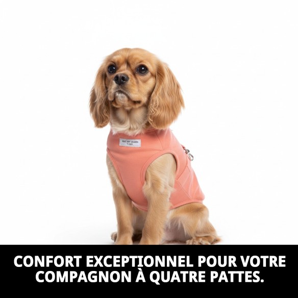 Gilet Moly Saumon T-XXXS : Confort et Style pour Animaux de Compagnie
