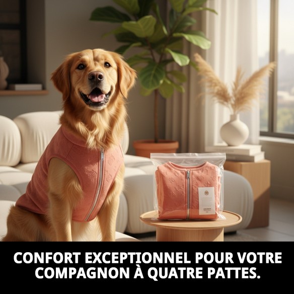Gilet 3D Moly Salmon T-S : Confort et Style pour Animaux de Compagnie
