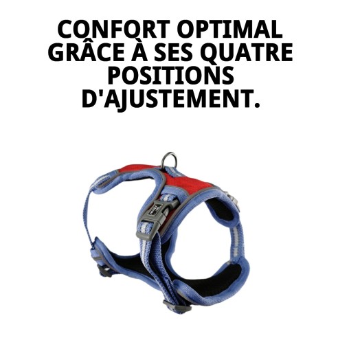 Harnais Extrême Réfléchissant M - 4 Positions pour votre Animal de Compagnie