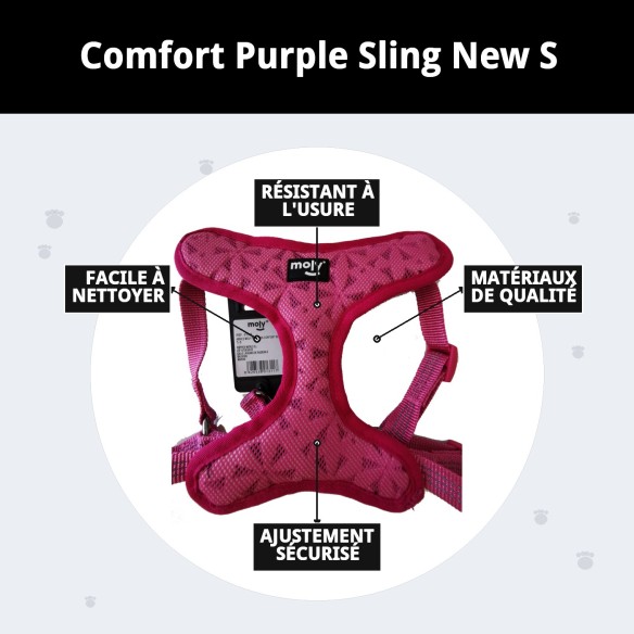 Harnais Violet Confort New S : Confort et Style pour votre Animal de Compagnie