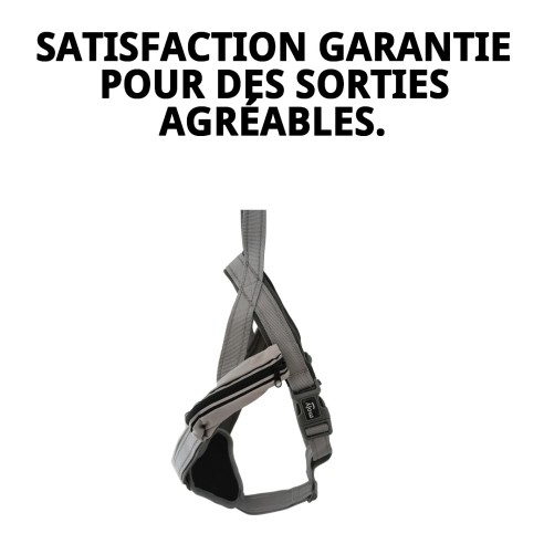 Harnais Confort avec Fermeture Éclair Optimisé pour Animaux de Compagnie S