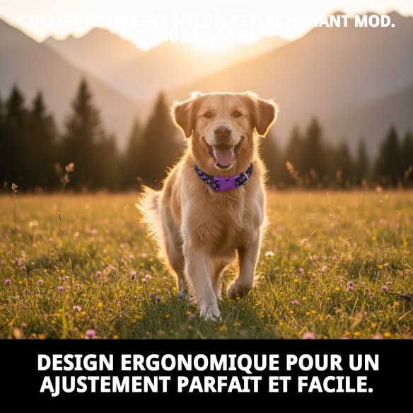Collier Réfléchissant en Nylon et Néoprène pour Chiens XS
