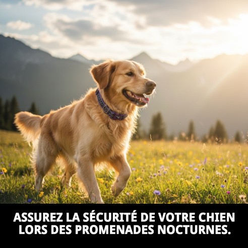 Collier en néoprène réfléchissant M pour animaux de compagnie sûrs et stylés.