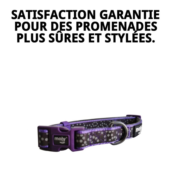 Collier en néoprène réfléchissant M pour animaux de compagnie sûrs et stylés.