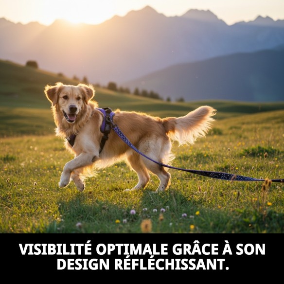 Ramal en nylon néoprène réfléchissant Burbuja pour des promenades en toute sécurité.