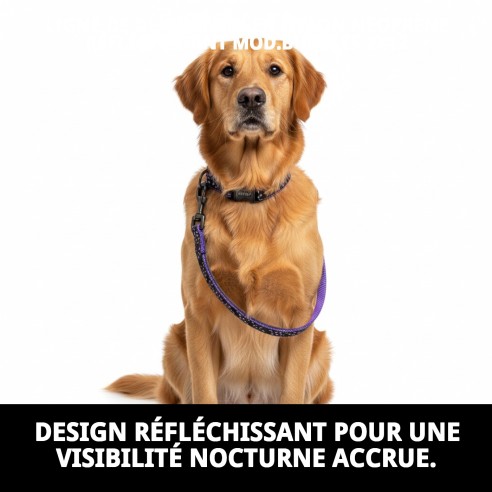 Ramal réfléchissant en nylon néoprène Mod. Bulb pour animaux de compagnie
