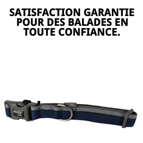 Collier Moly Néoprène Réfléchissant T-L pour Animaux de Compagnie