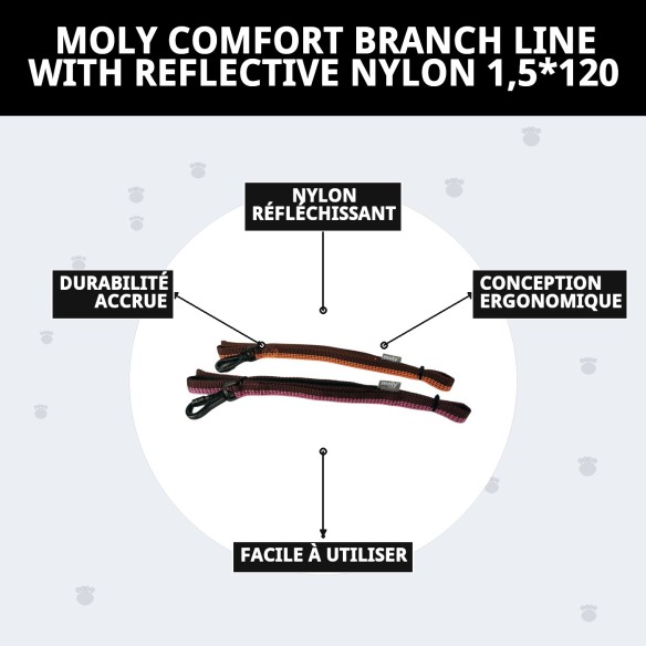 Ramal Moly Confort Réfléchissant 1,5*120 pour Animaux de Compagnie