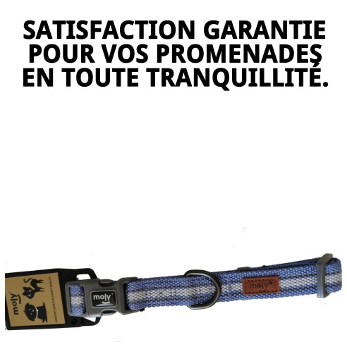 Collier Moly Easy Urban Réfléchissant pour Animaux de Compagnie 1.5*27-41 CM