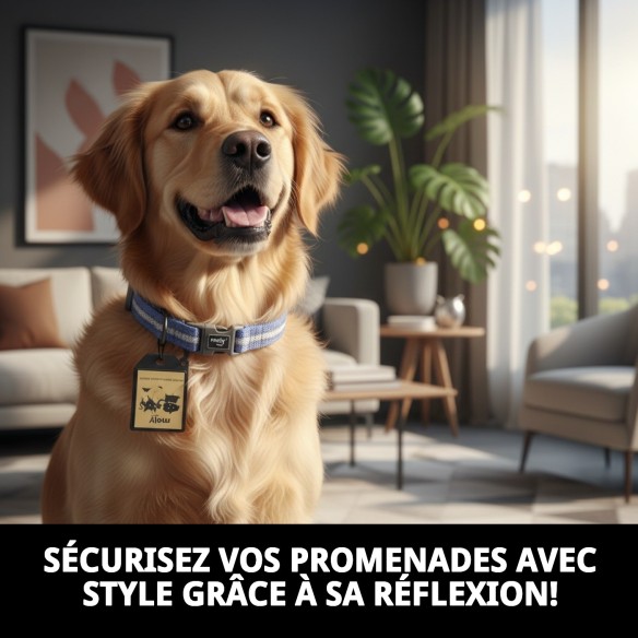 Collier Moly Easy Urban Réfléchissant 2.0 pour Animaux de Compagnie 34-51 CM