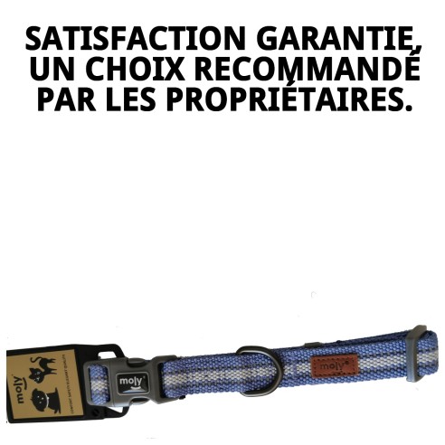 Collier Moly Easy Urban Réfléchissant 2.0 pour Animaux de Compagnie 34-51 CM