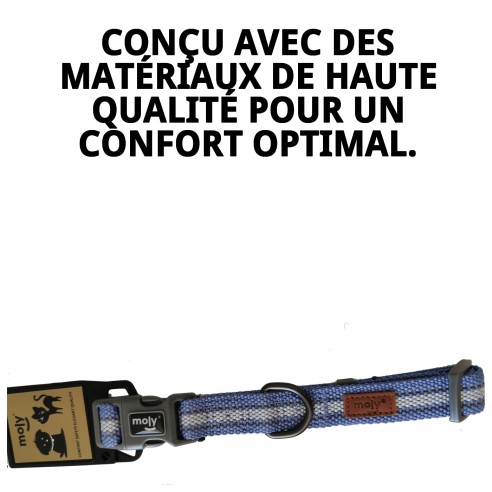 Collier Moly Easy Urban Réfléchissant pour votre animal de compagnie 2,5*43-66 CM