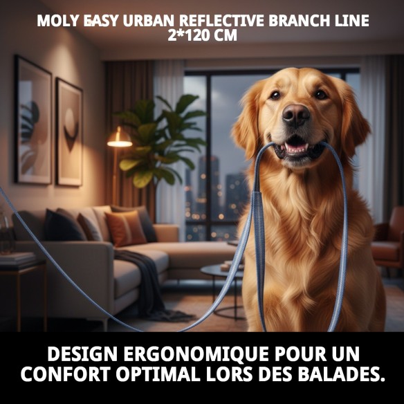 Ramal Moly Easy Urban Réfléchissant 2*120 cm pour Animaux de Compagnie