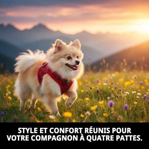 Gilet 3D Casitas Rojas T-XXXS : Confort et Style pour votre Animal de Compagnie