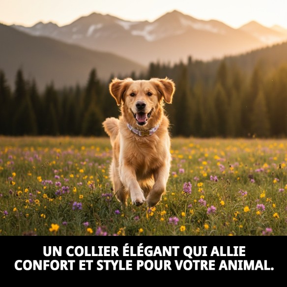 Collier Cœurs T-4 pour Animaux de Compagnie - Style et Confort