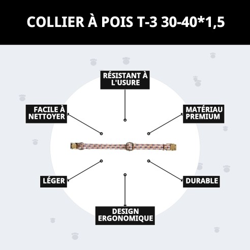 Collier Topitos T-3 : Style et Confort pour votre Animal de Compagnie