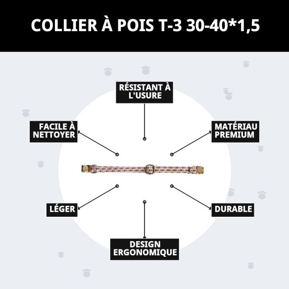 Collier Topitos T-3 : Style et Confort pour votre Animal de Compagnie
