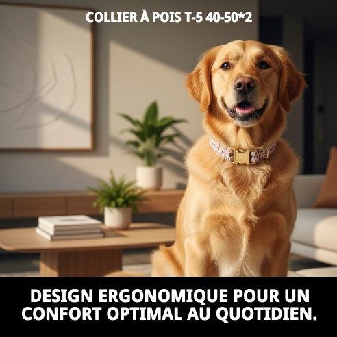 Collier Topitos T-5 pour Chiens 40-50 cm - Style et Confort