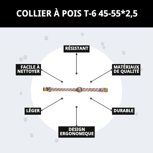 Collier Topitos T-6 : Élégance et confort pour votre animal de compagnie.