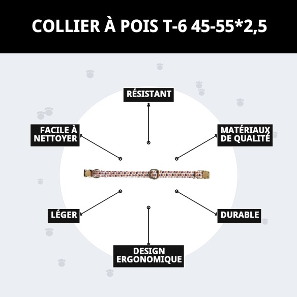Collier Topitos T-6 : Élégance et confort pour votre animal de compagnie.