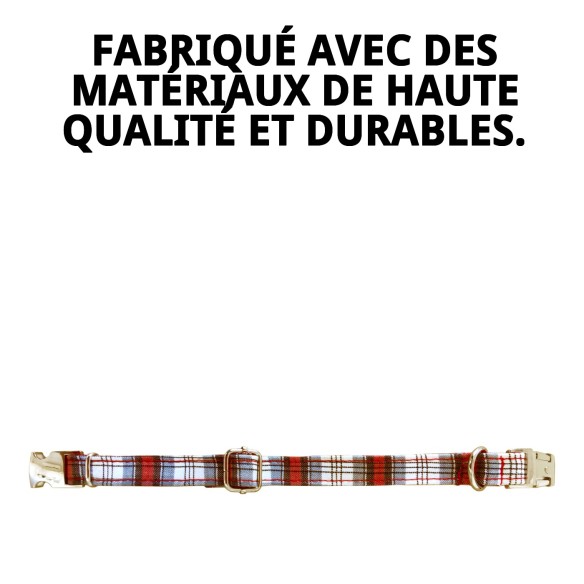 Collier Écossais T-1 pour Animaux de Compagnie - Style et Confort